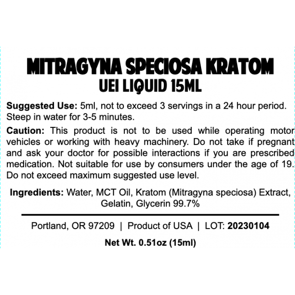 UEI Liquid Kratom Extract
